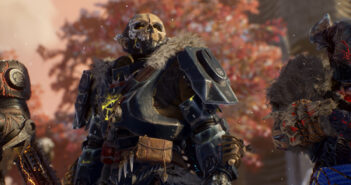 outriders co-op shooter skull helmet armor